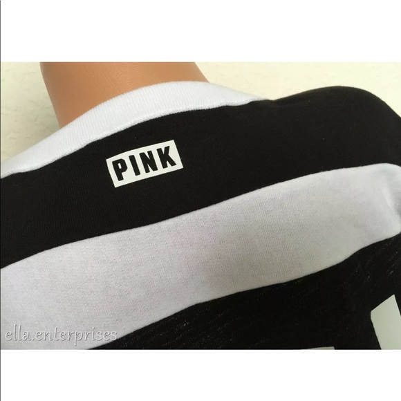 VS Pink Black Marl White Lace Up Varsity Crew - Picture 6 of 8